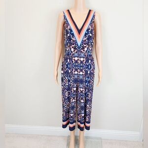 Vince Camuto V Neck Sleeveless Jumpsuit
